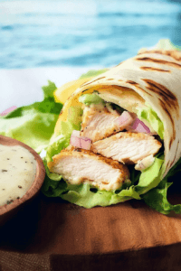 Chicken Ranch Wrap with Crispy Chicken - Juicy Cooking