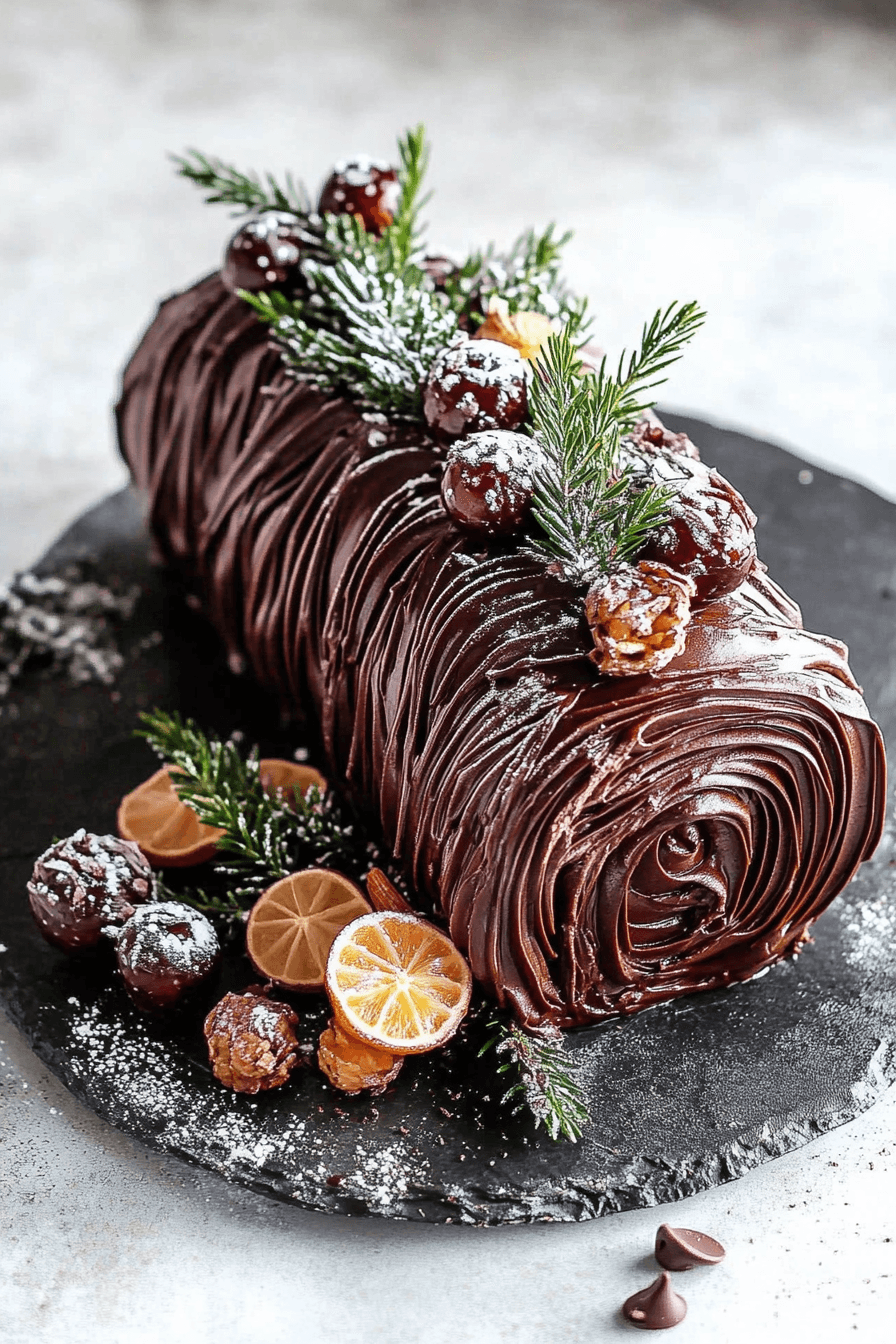 Chocolate Yule Log Cake Buche De Noel: Easy And Delicious - JuicyCooking