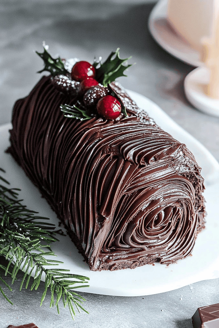 Chocolate Yule Log Cake Buche De Noel: Easy And Delicious - JuicyCooking