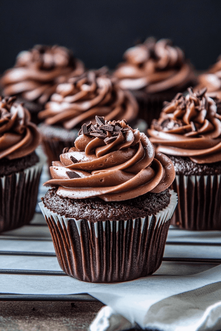 Moist Chocolate Cupcakes With Chocolate Buttercream Frosting2