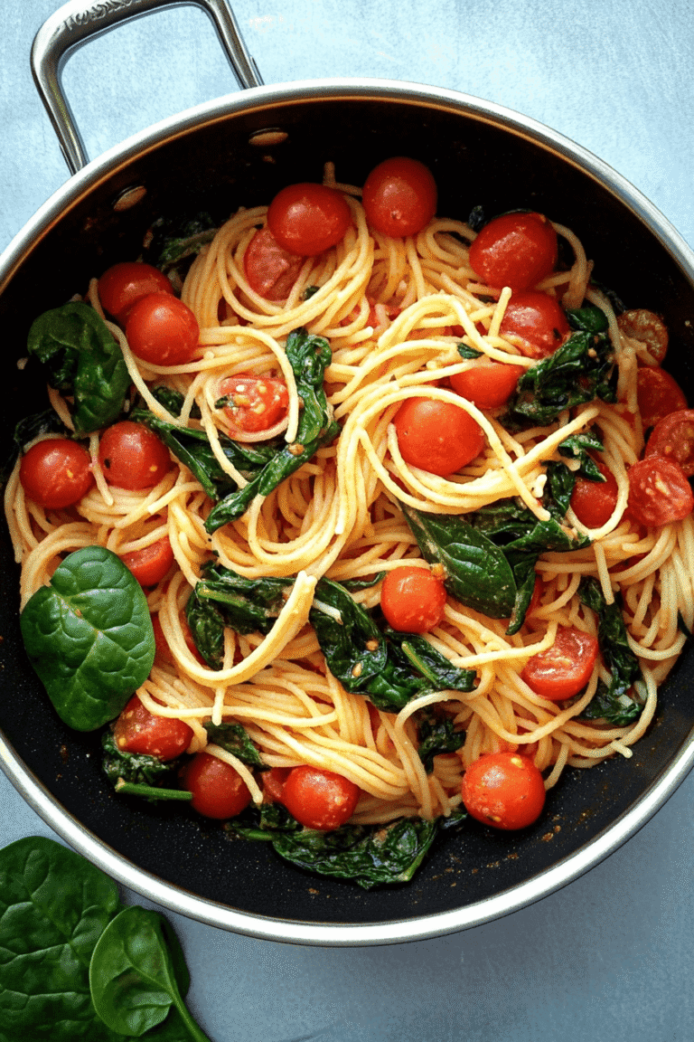Tomato Spinach Pasta2