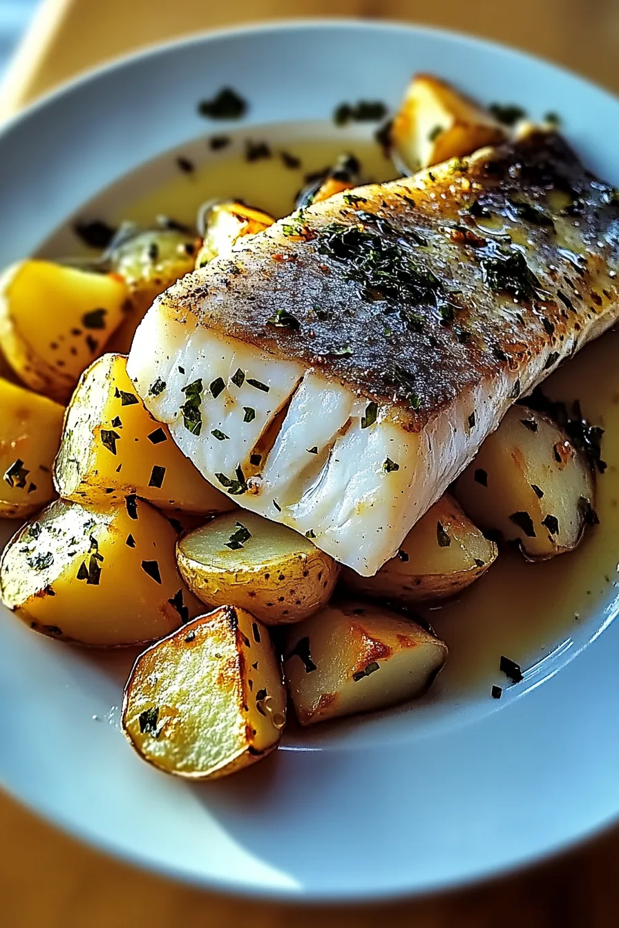 Baked Halibut With Potatoes