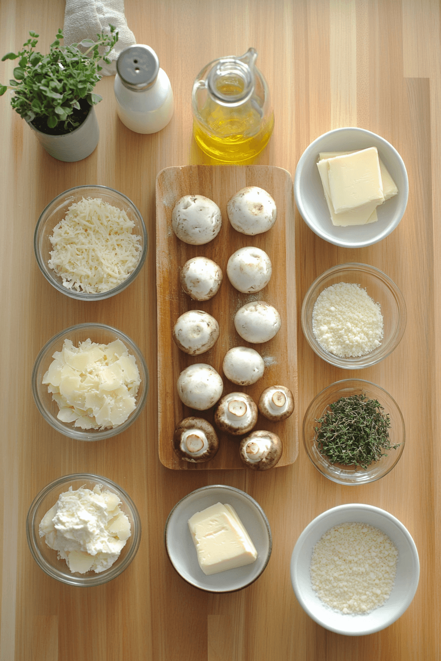 Cheese Stuffed Mushrooms Creamy Appetizer Recipe