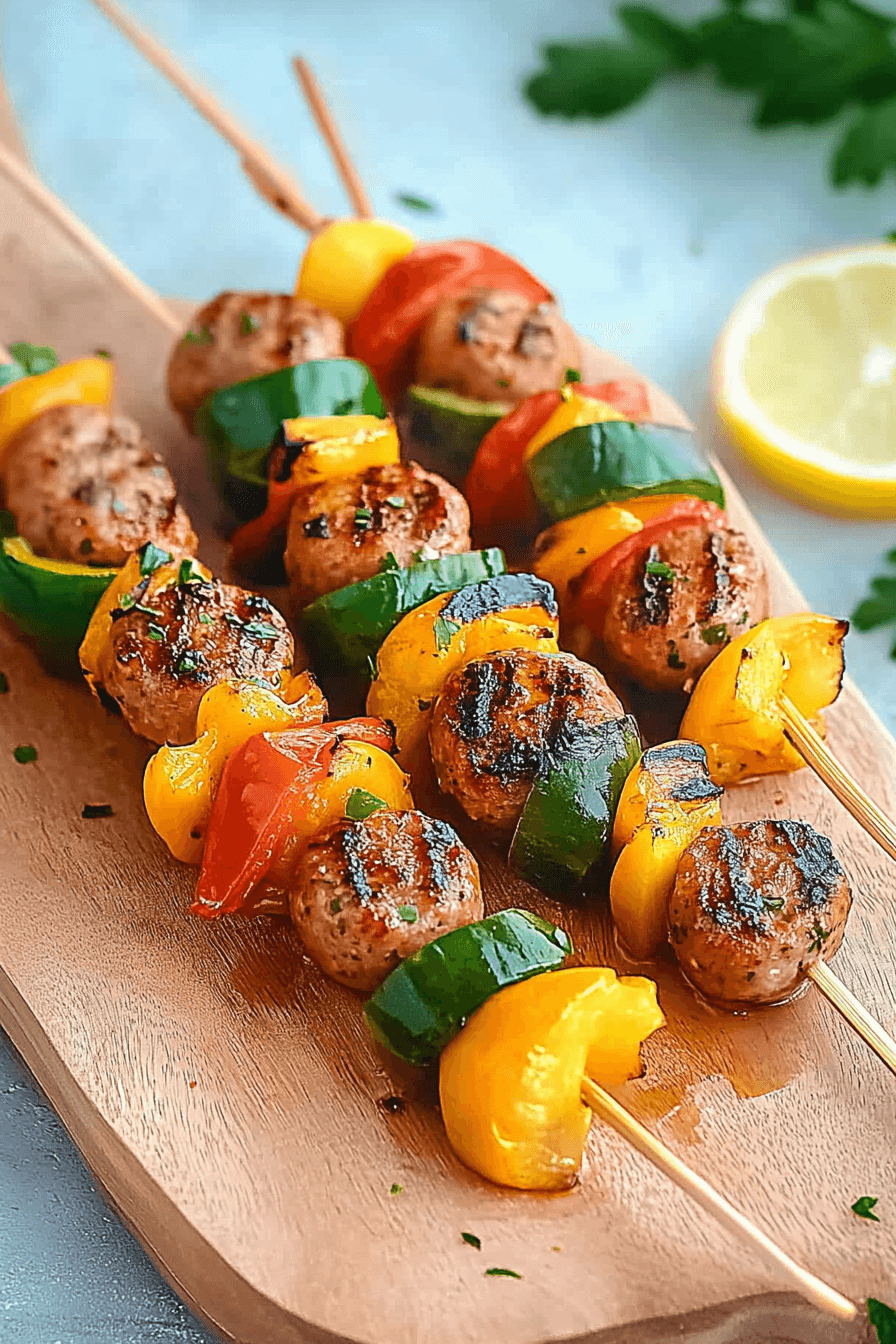 Chicken Sausage Skewers