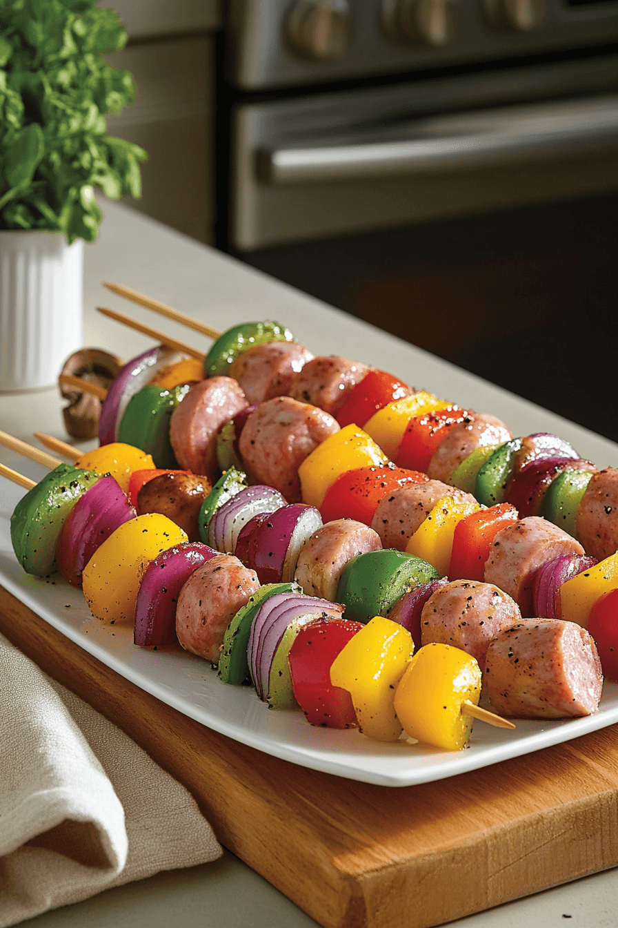Chicken Sausage Skewers