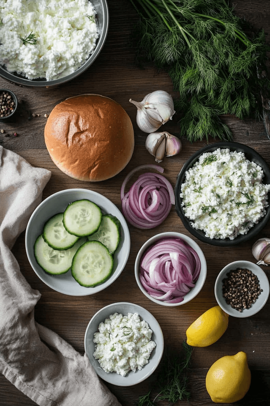 Greek Stuffed Feta Burgers With Tzatziki