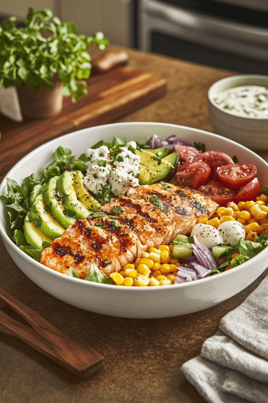 Grilled Salmon Cobb Salad