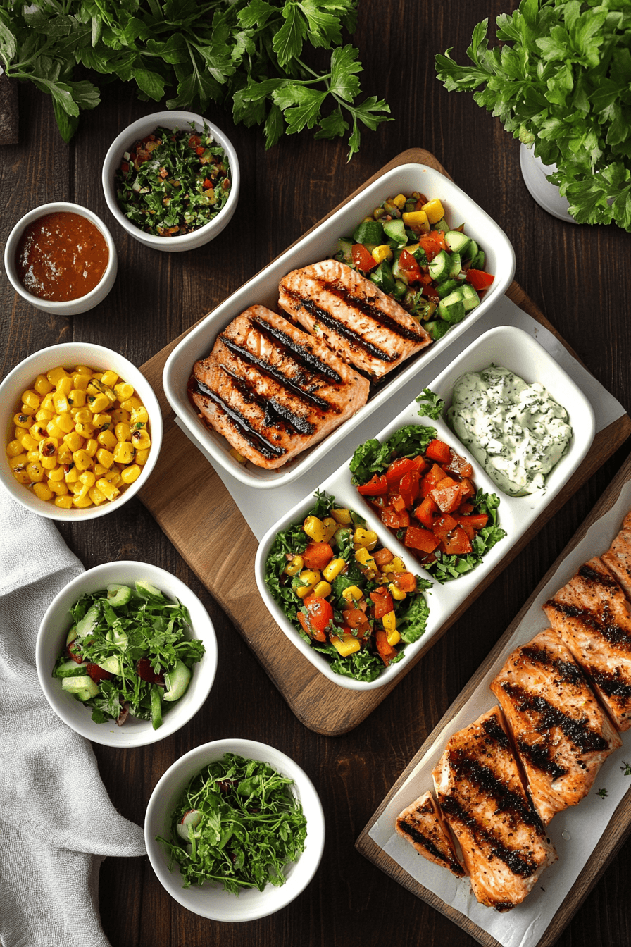Grilled Salmon Cobb Salad