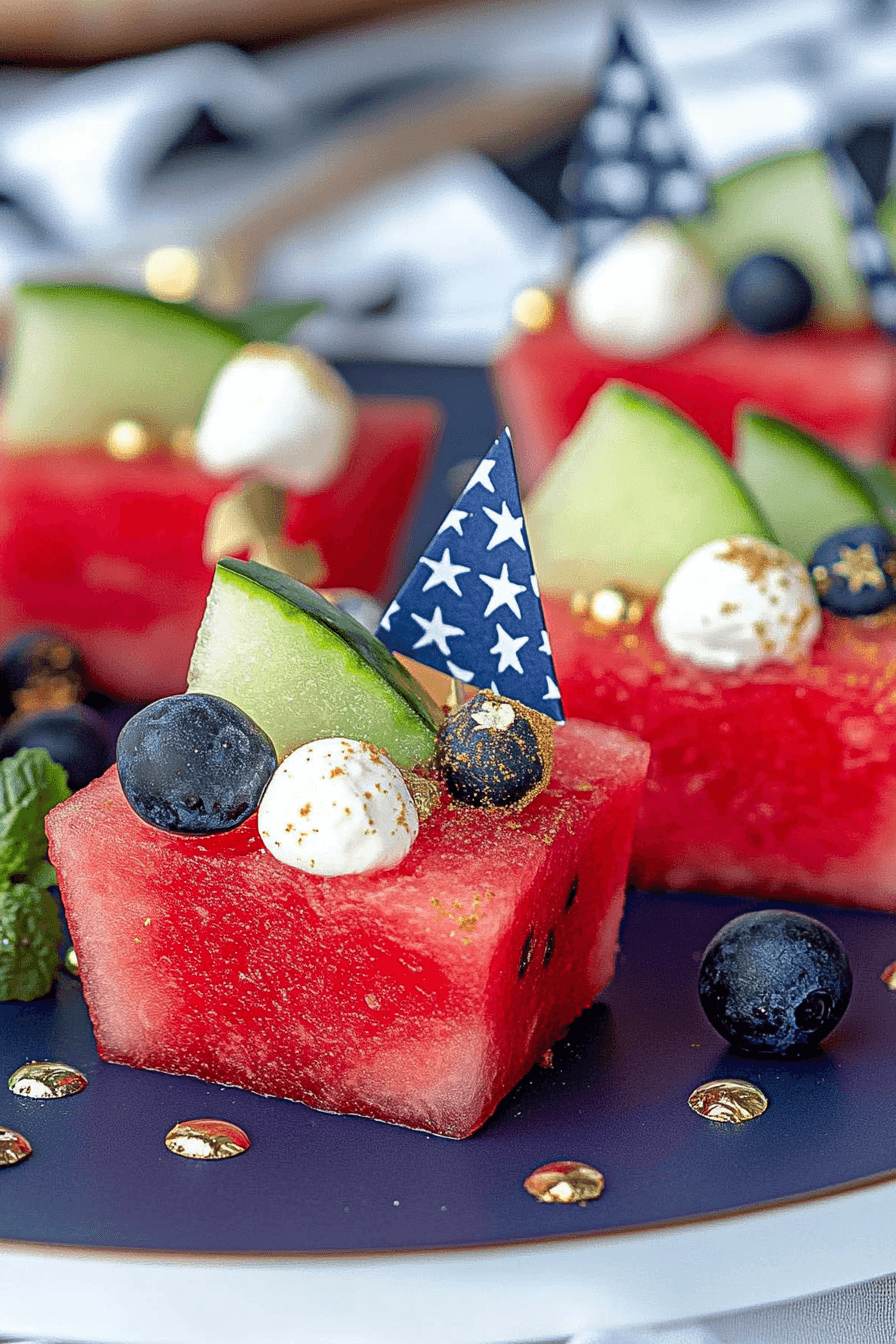 Star-Spangled Watermelon And Feta Appetizer: A Refreshing Fourth Of July Treat 13 Patriotic Watermelon Appetizer