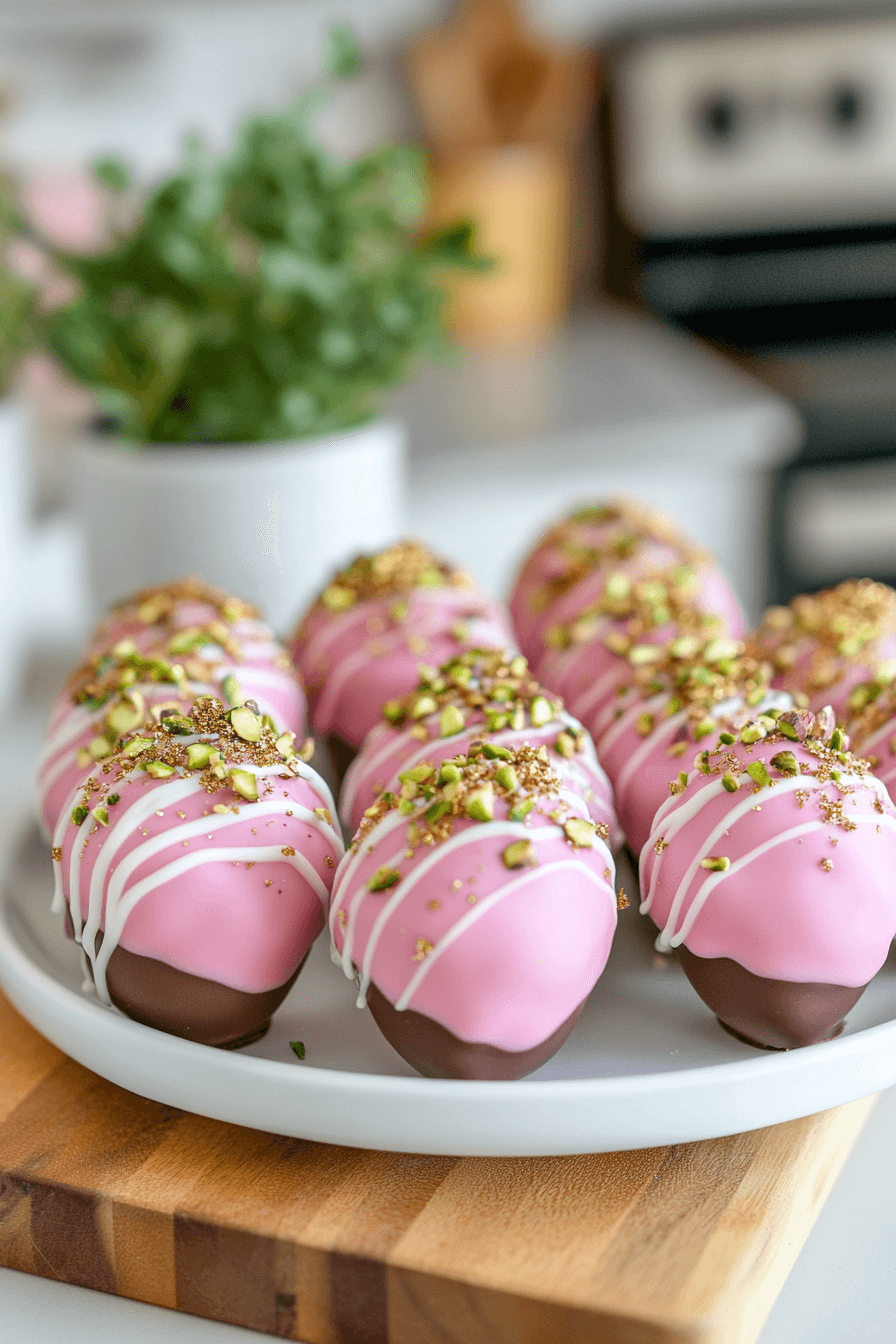 Pink Chocolate Strawberries &Amp; Delicious Salmon Cobb Salad: Two Unique Recipes You Must Try 12 Pink Chocolate Covered Strawberries