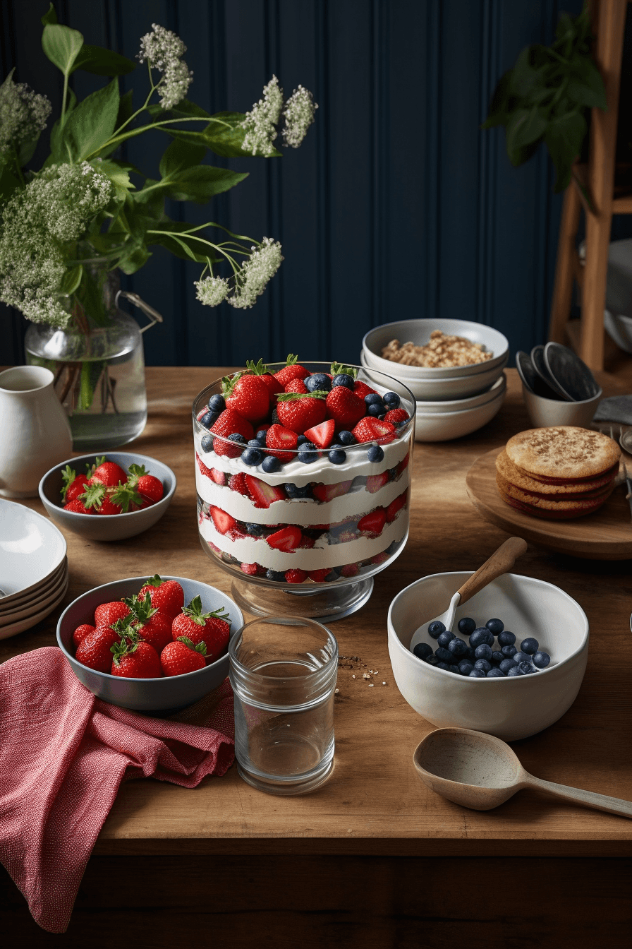 Patriotic Berry Trifle: A Festive Red, White, And Blue Dessert Recipe 10 Red White And Blue Trifle
