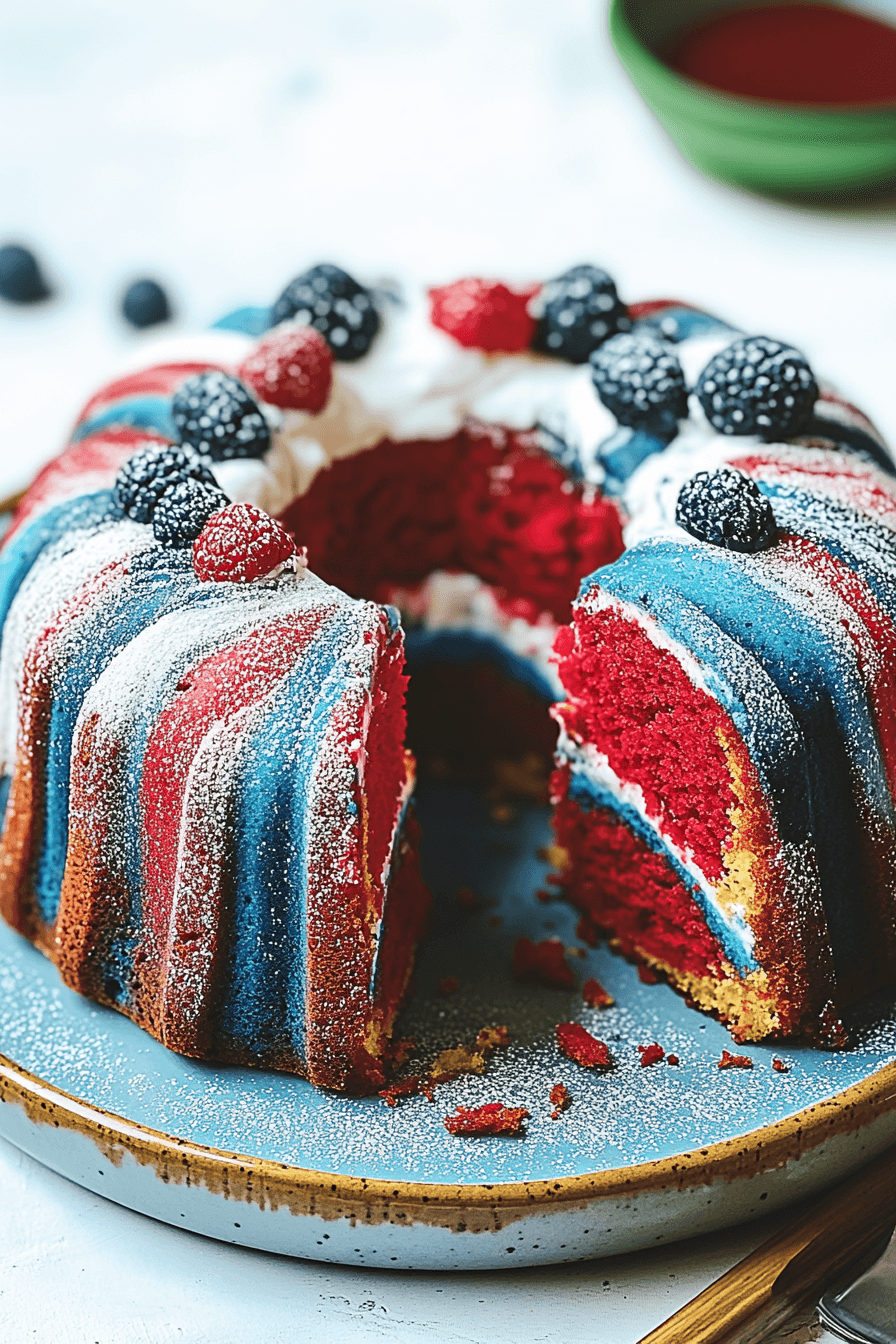 Red White Blue Marble Cake