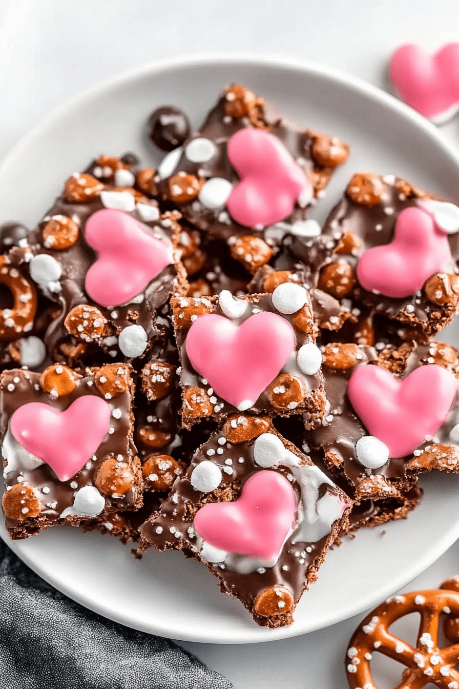 Decadent Valentine'S Chocolate Pretzel Bark With M&Amp;Ms For Your Sweetheart Celebration 13 Valentines Day Pretzel Bark