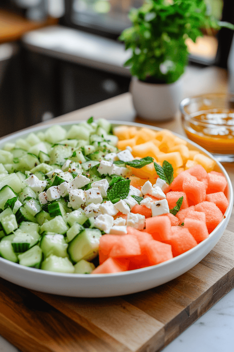 Refreshing Watermelon And Cucumber Salad With Feta And Mint - A Delightful Summer Dish 10 Watermelon And Cucumber Salad