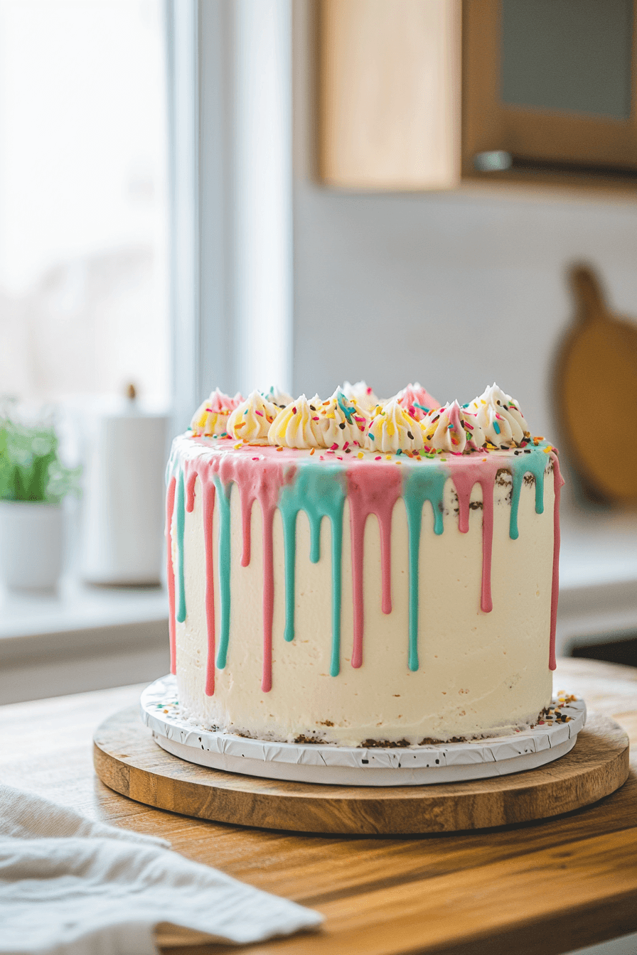 White Chocolate Drip Cake