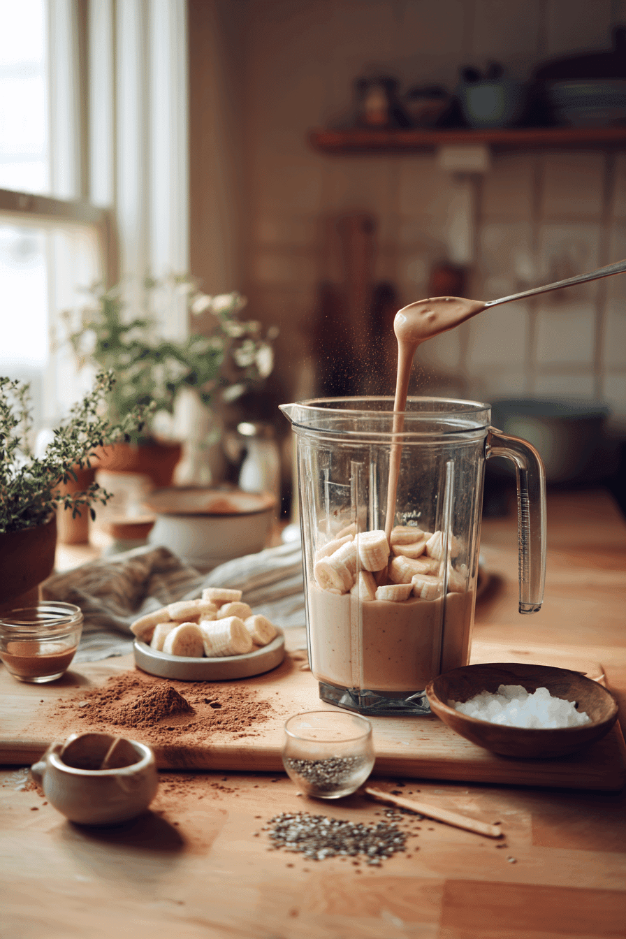 Creamy Chocolate Peanut Butter Banana Smoothie With 4 Simple Ingredients 9 Chocolate Peanut Butter Smoothie