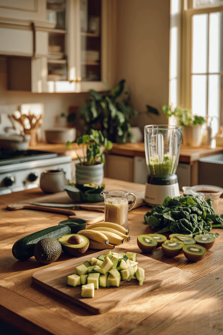Kiwi Avocado Green Smoothie