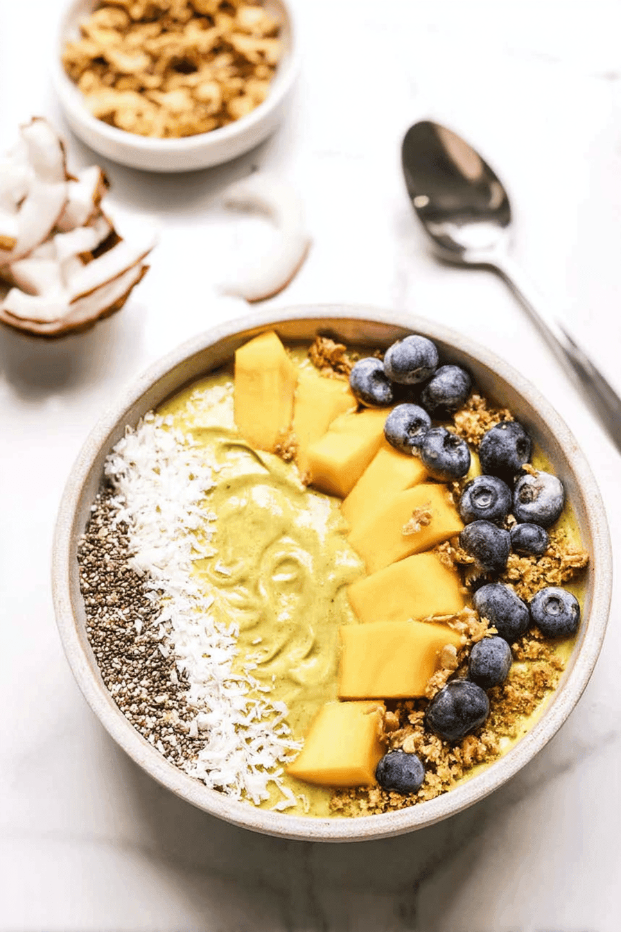 Mango Smoothie Bowl My New Morning Routine