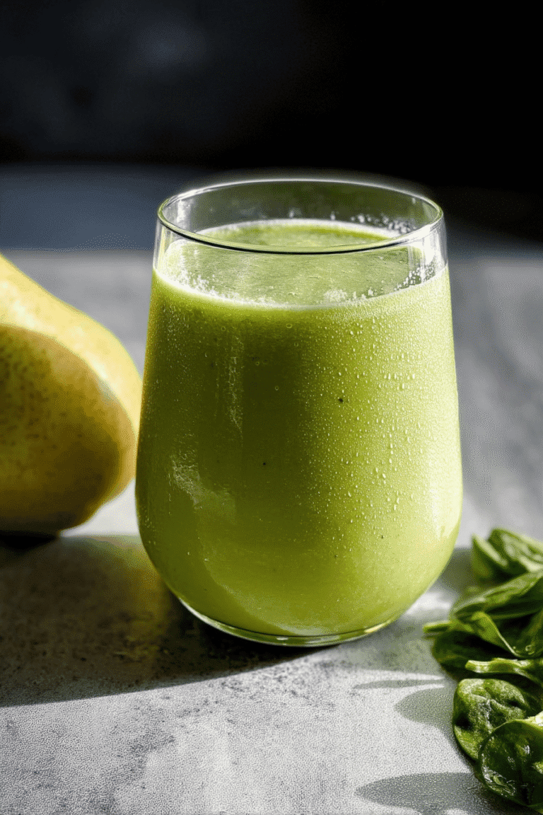Pear Smoothie With Spinach 2.Png