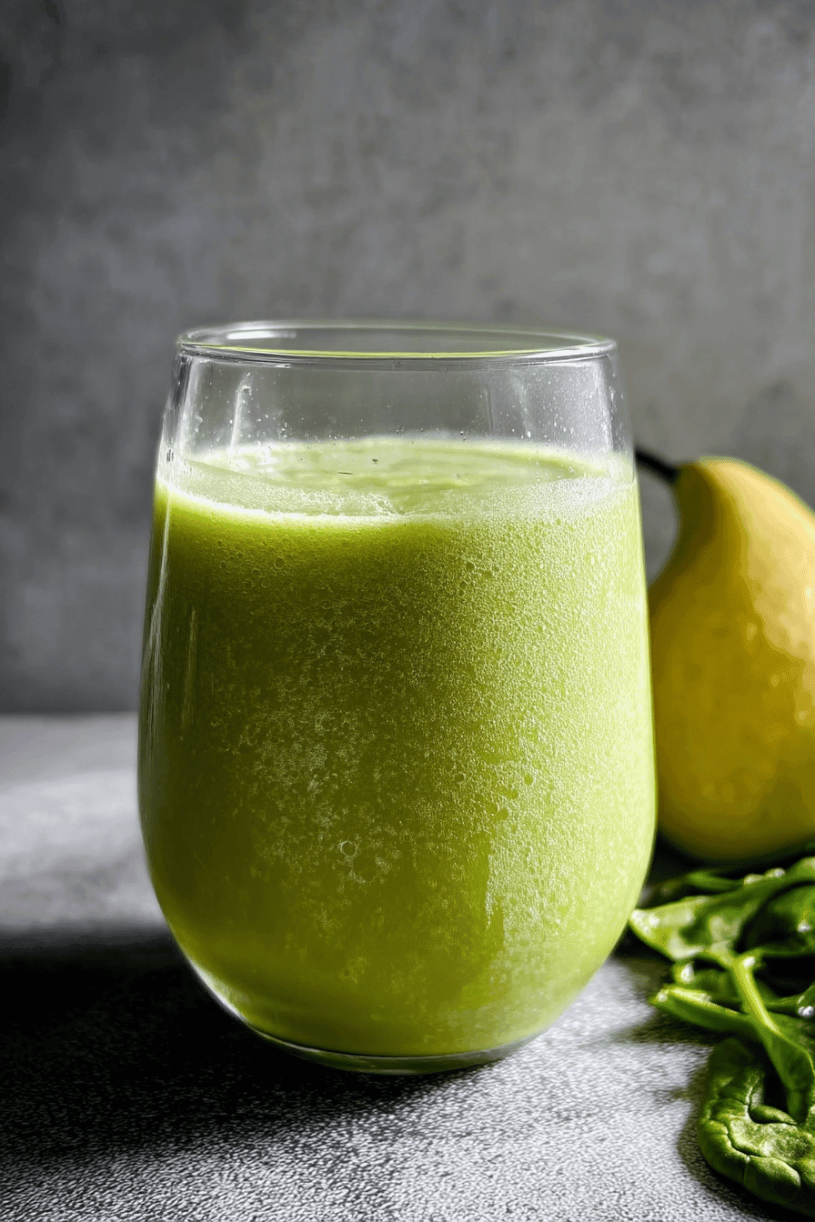 Pear Smoothie With Spinach