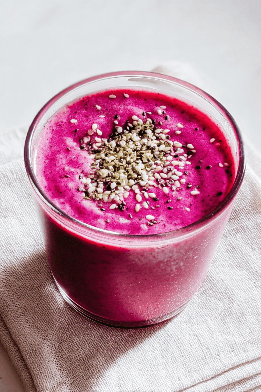 Pitaya Smoothie With Hemp Seeds
