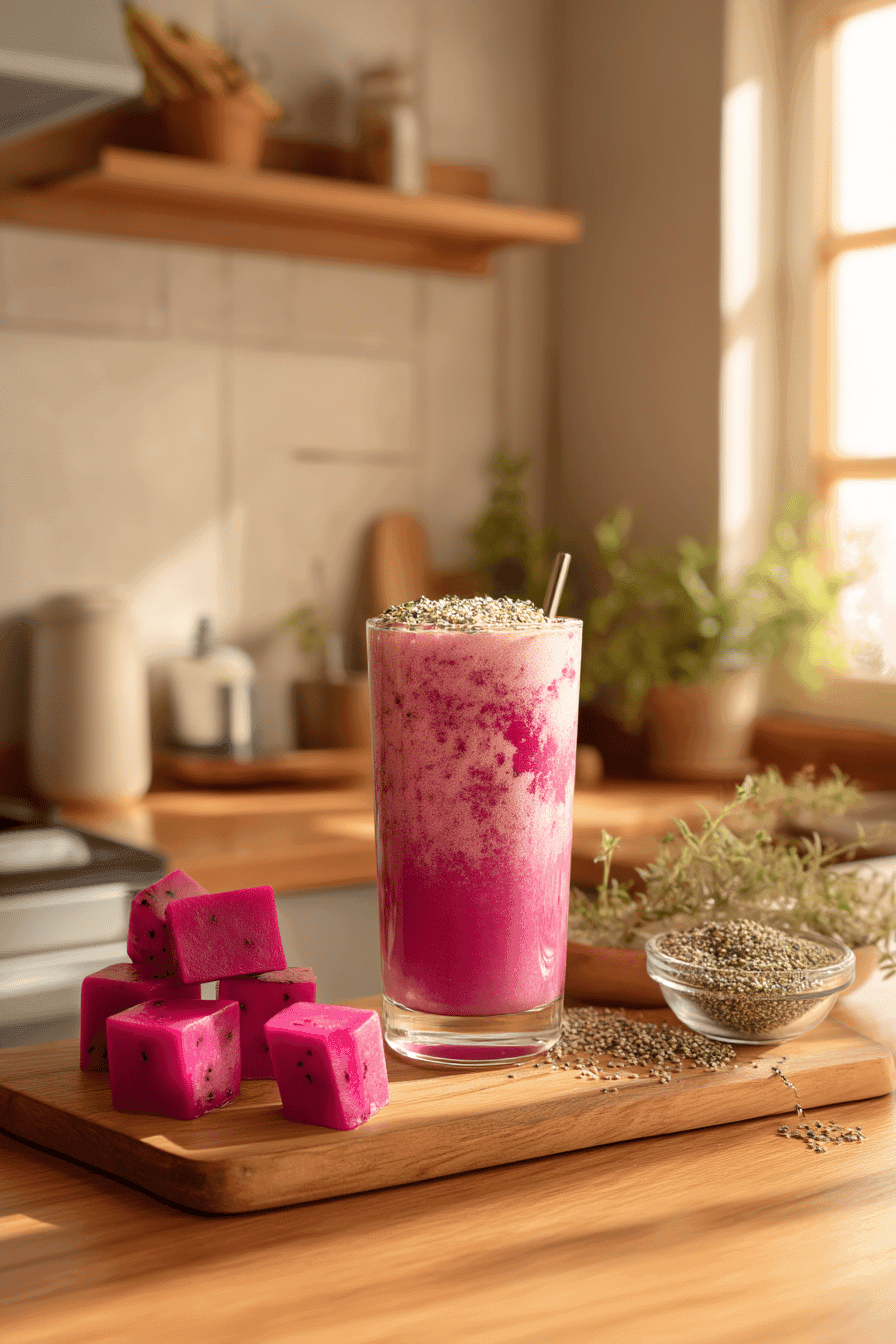Pitaya Smoothie With Hemp Seeds