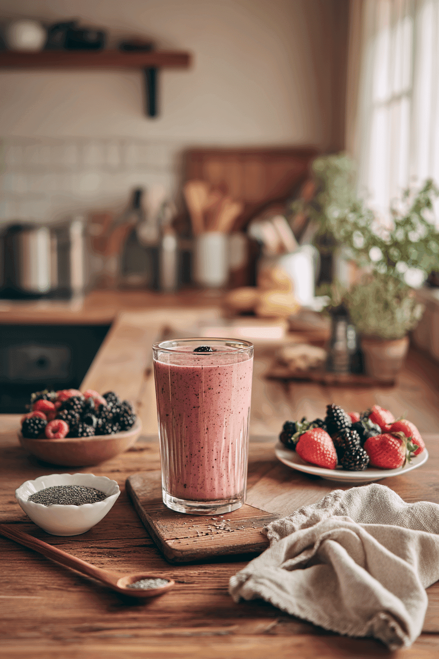 Strawberry Blackberry Banana Smoothie
