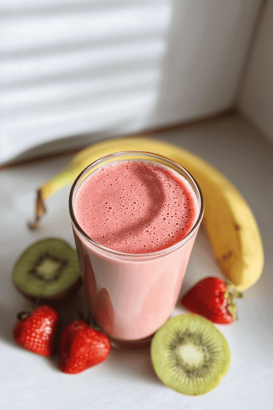 Strawberry Kiwi And Banana Smoothie