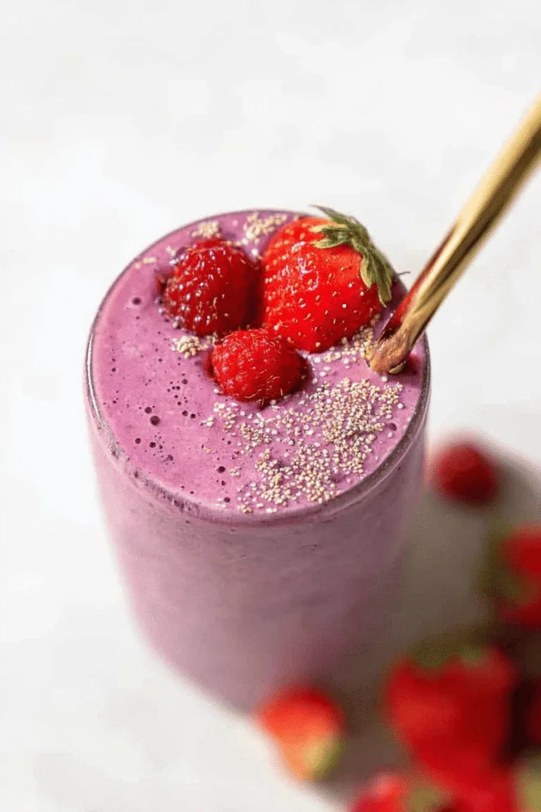 Berry Protein Smoothie Recipe With Vanilla For A Refreshing Triple Berry Boost 11 Triple Berry Protein Smoothie 2.Png