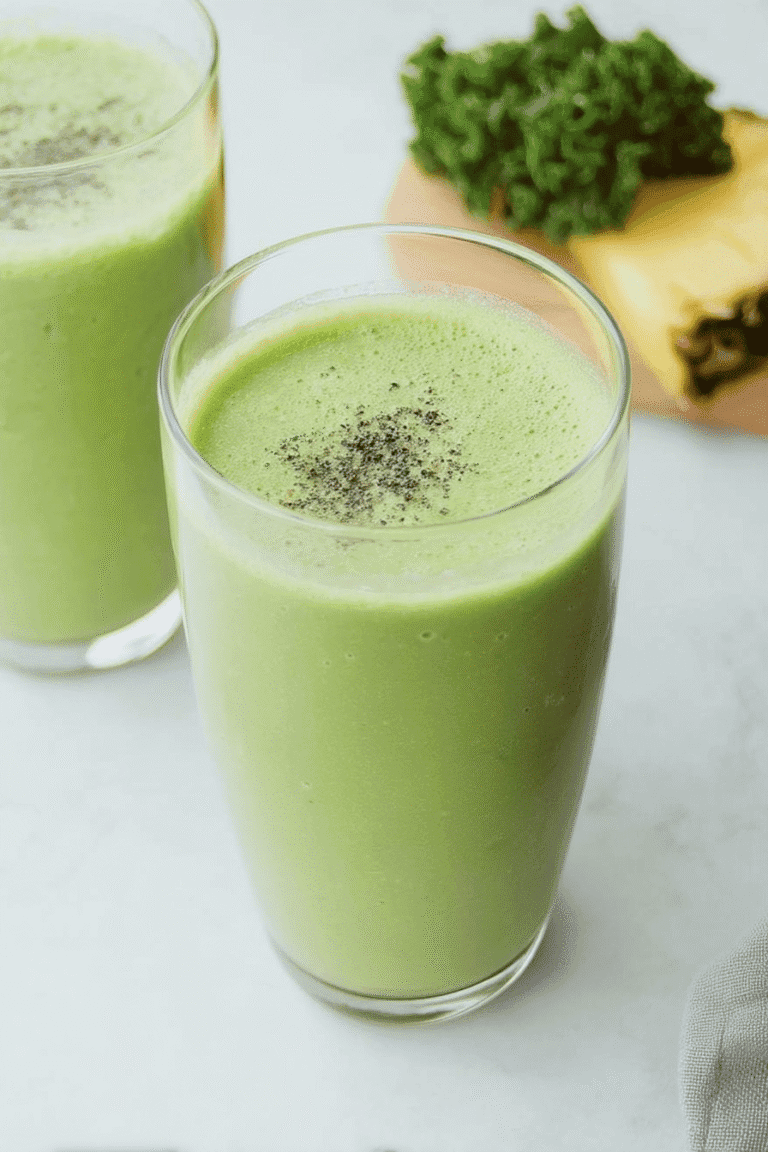 Tropical Pineapple Kale Smoothie 2.Png