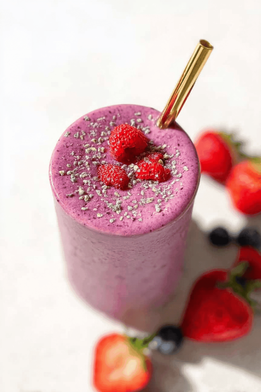 Vegan Triple Berry Protein Smoothie Recipe For Quick Energy