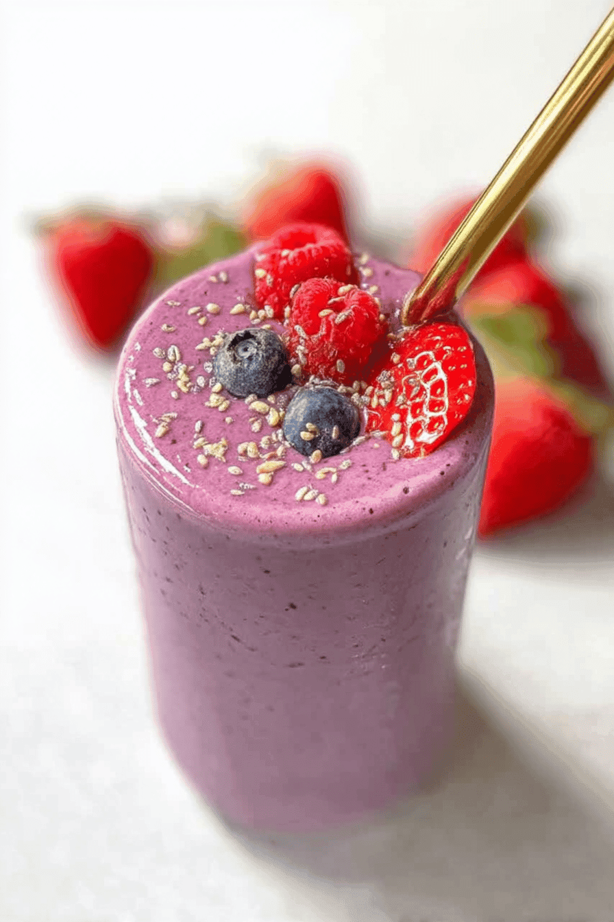 Vegan Berry Protein Smoothie Recipe With Triple Mixed Berries 10 Vegan Triple Berry Protein Smoothie