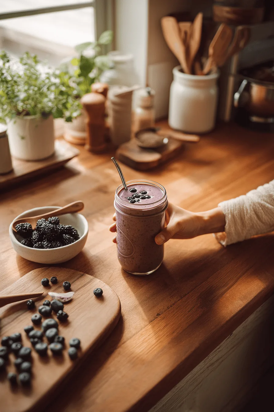 Vegan Triple Berry Protein Smoothie