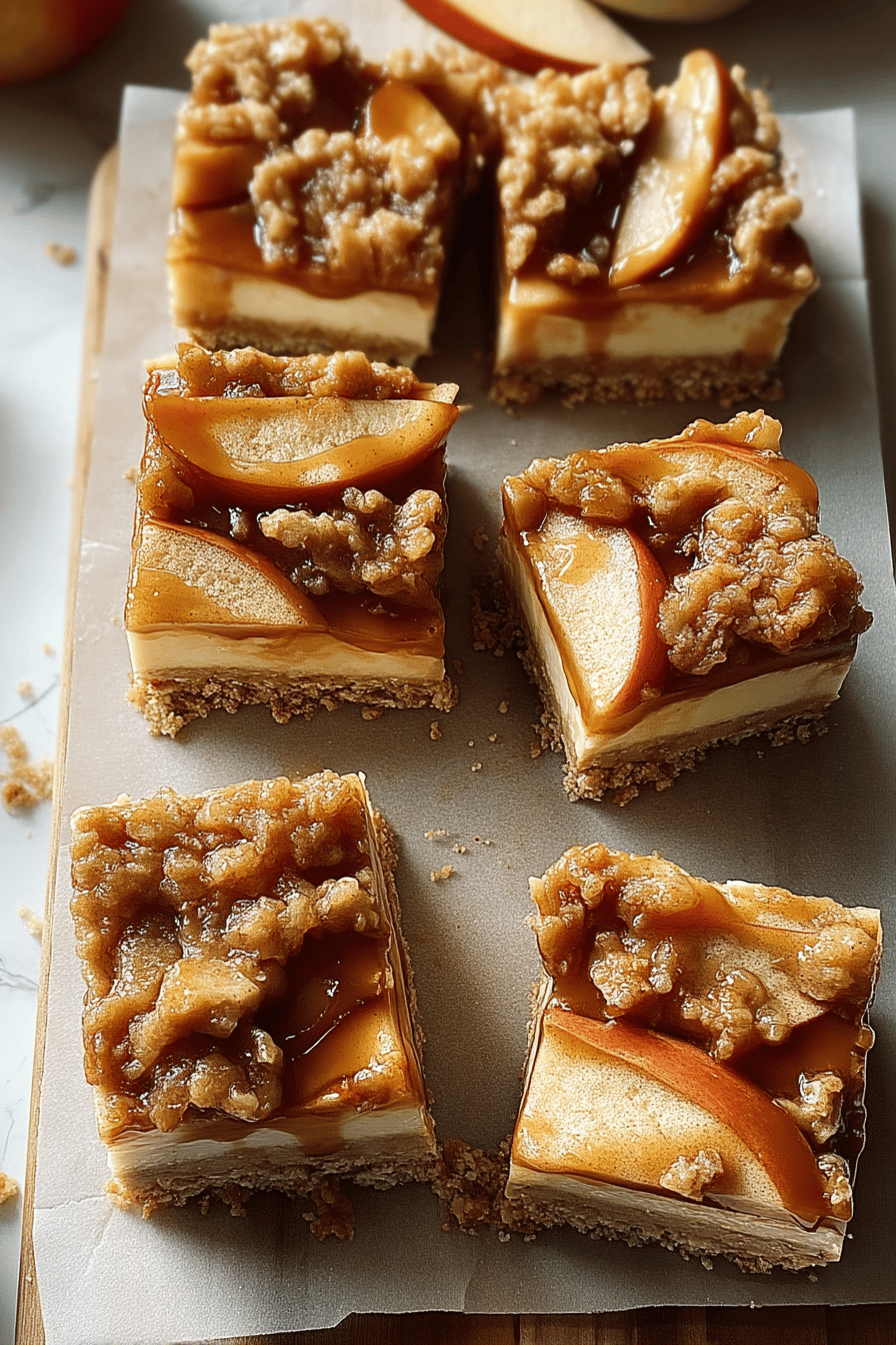 Caramel Apple Cheesecake Bars