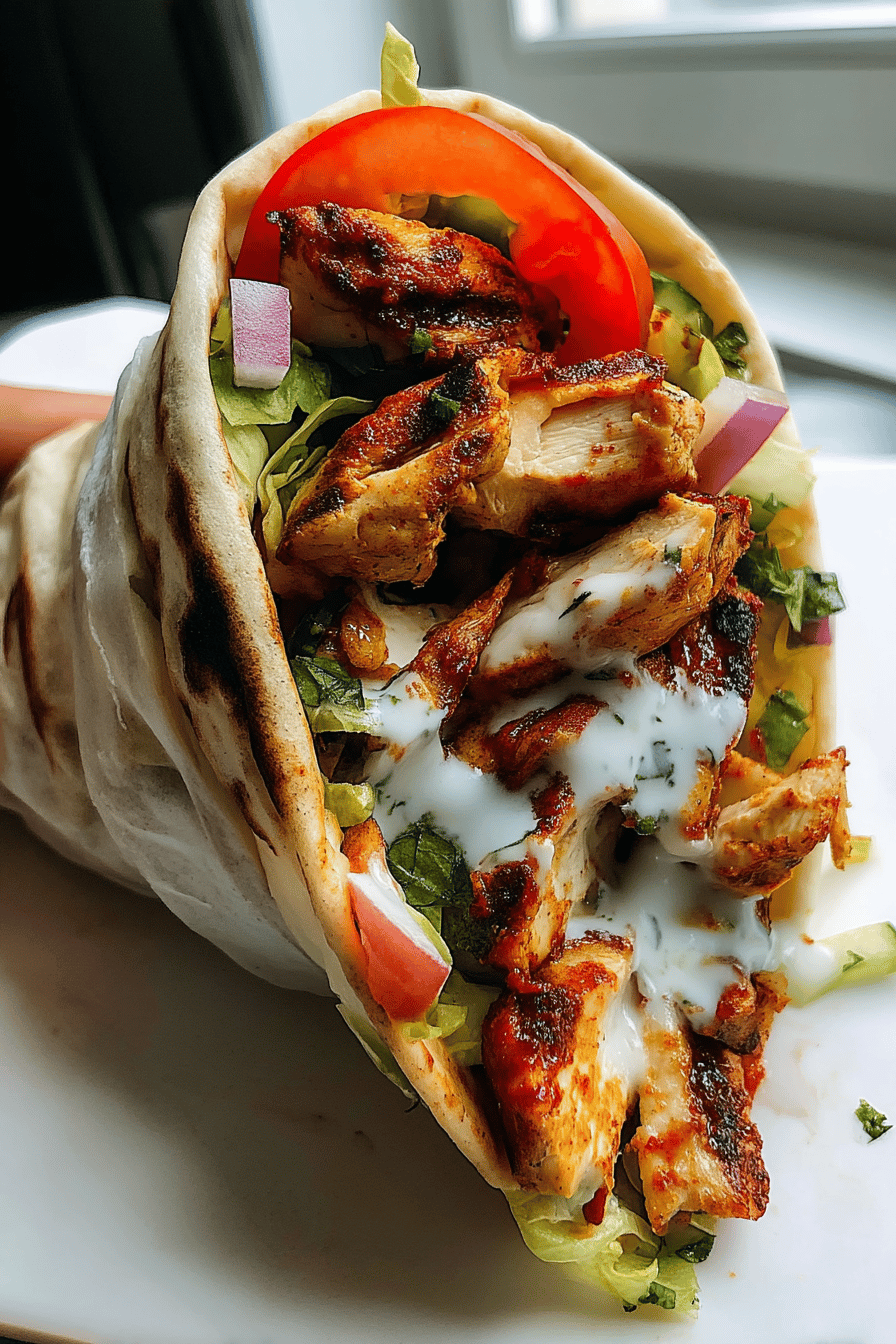 Chicken Shawarma Wrap Sandwich