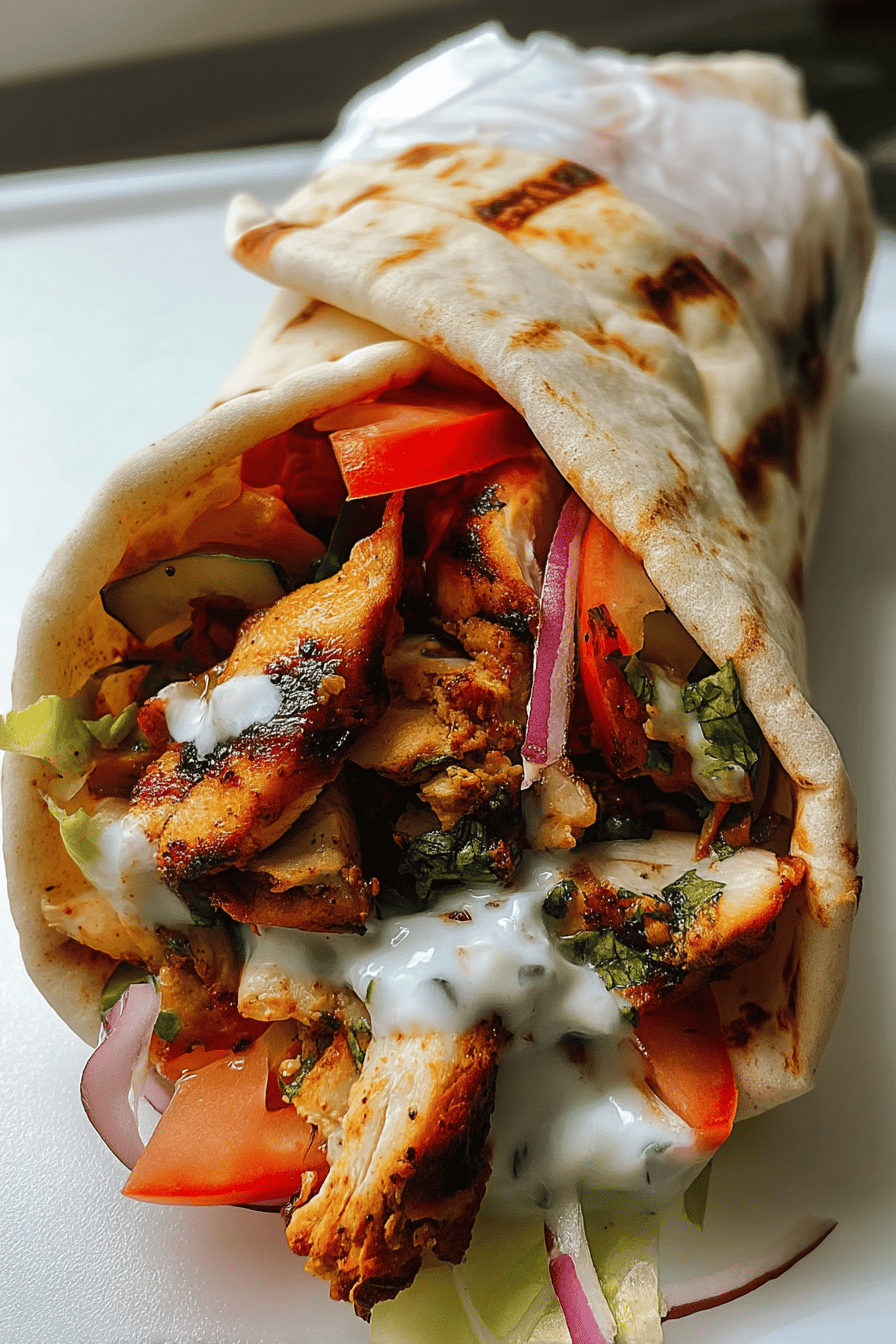 Chicken Shawarma Wrap Sandwich