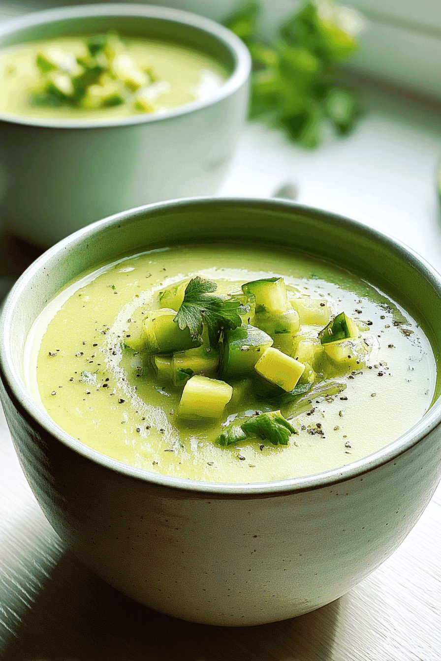 Chilled Avocado Cucumber Soup