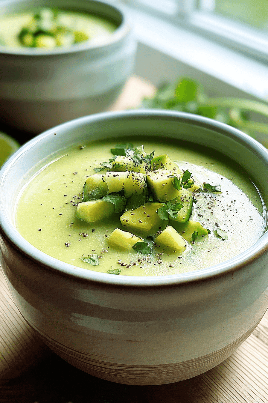 Chilled Avocado Cucumber Soup