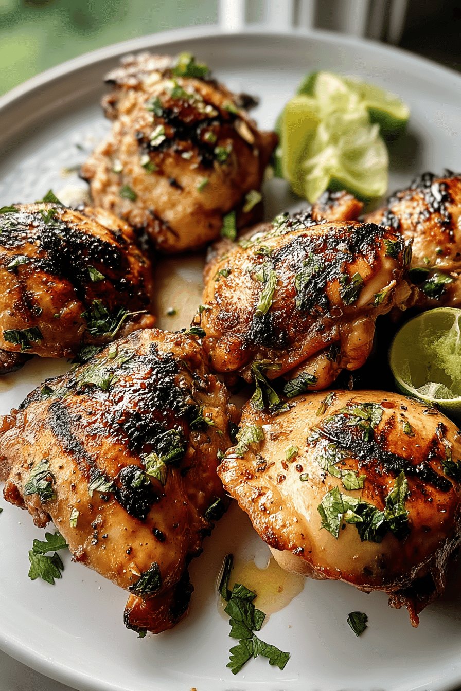 Coconut Lime Grilled Chicken Thighs