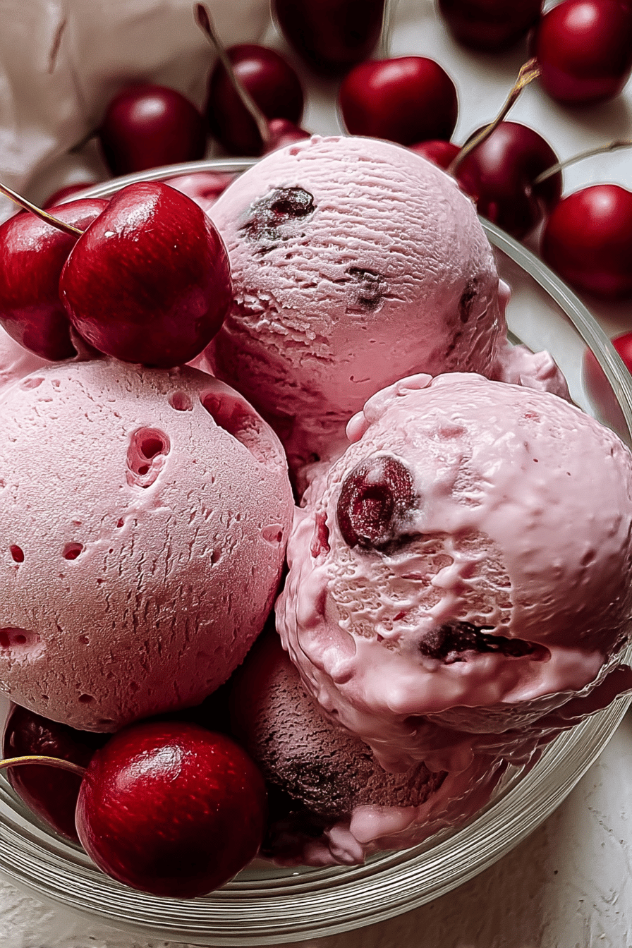 Fresh Cherry Ice Cream Recipe