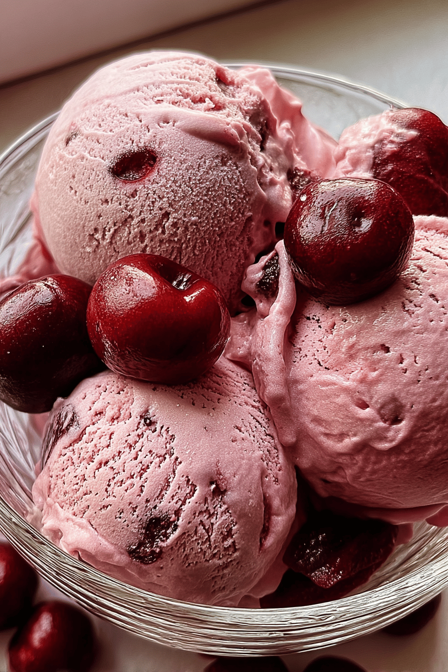 Fresh Cherry Ice Cream Recipe