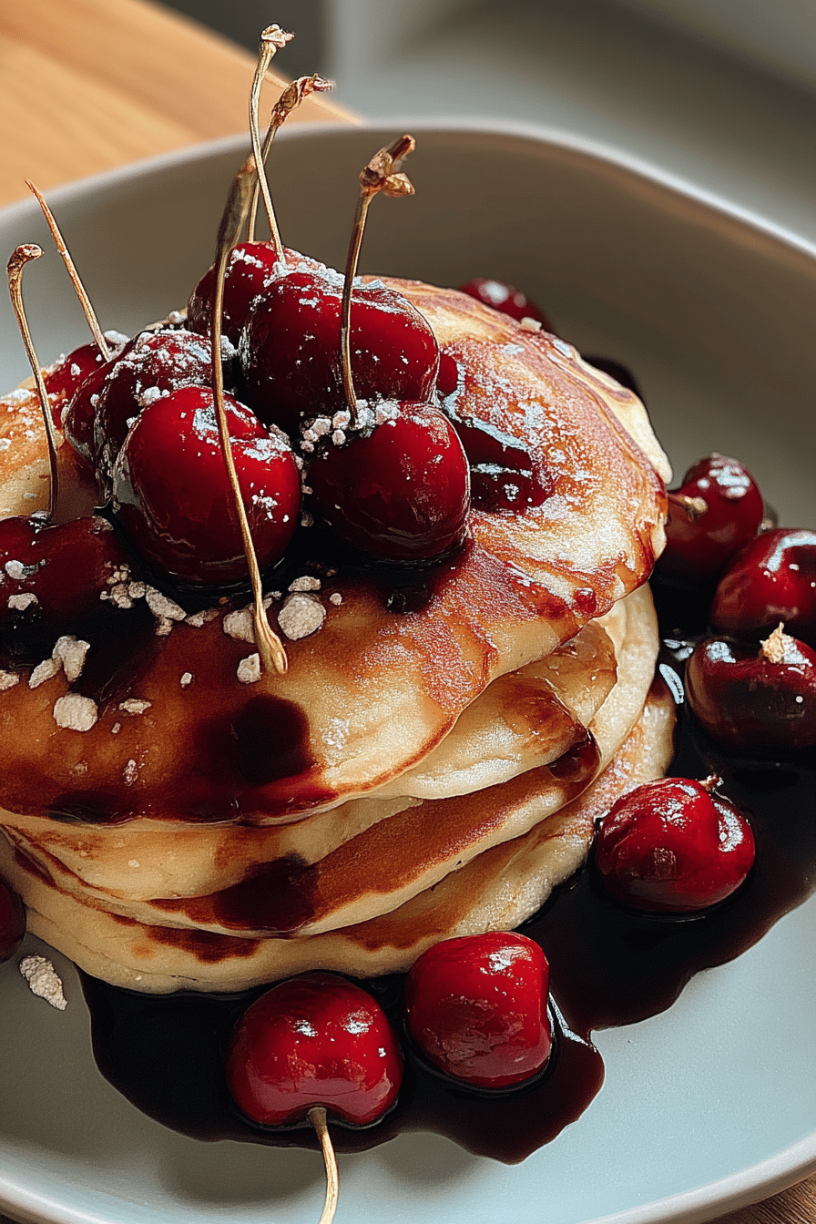 Fresh Cherry Pancakes Recipe Simple Buttermilk Style 6 Fresh Cherry Pancakes Recipe