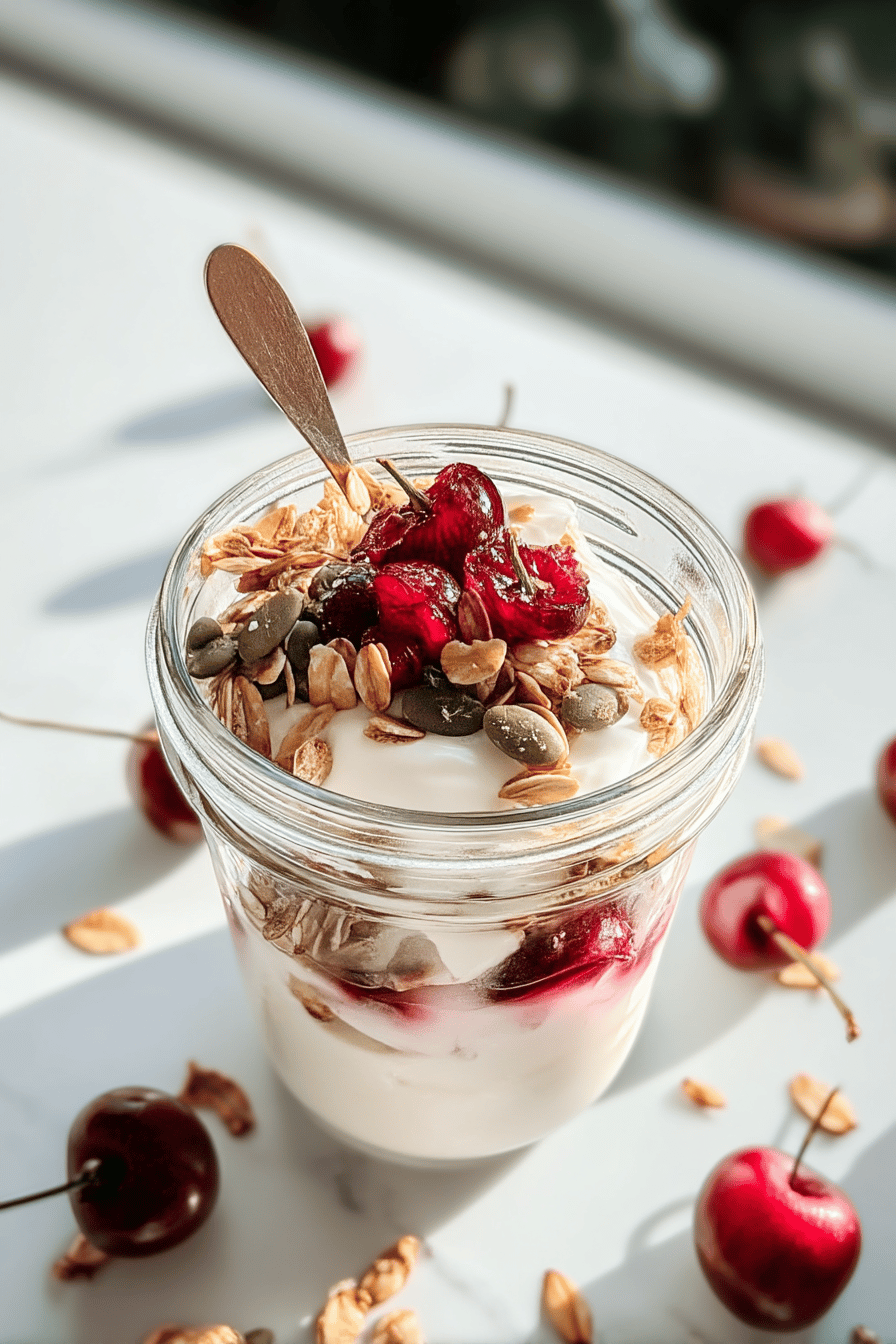Fresh Cherry Yogurt Parfait