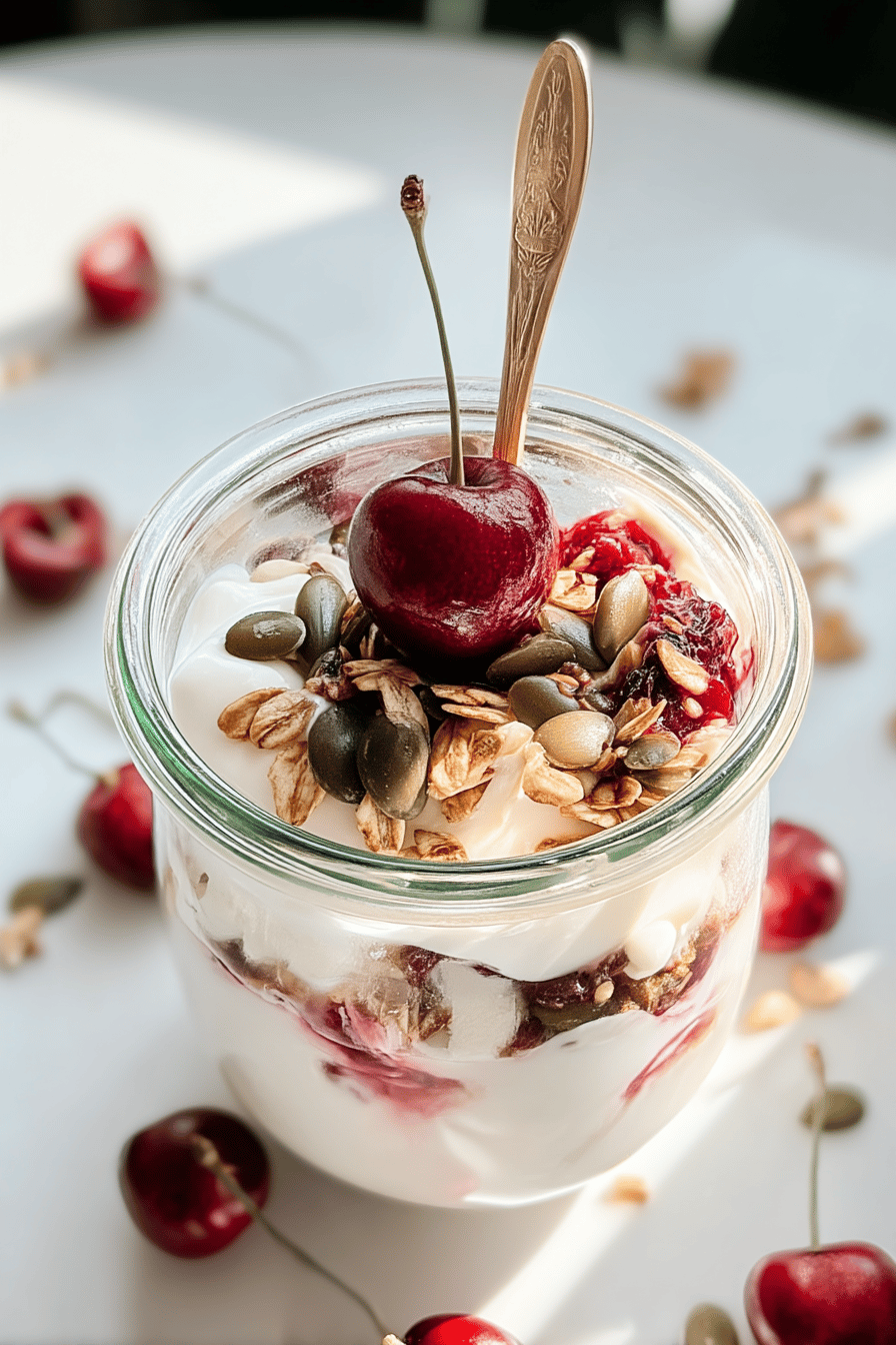 Fresh Cherry Yogurt Parfait