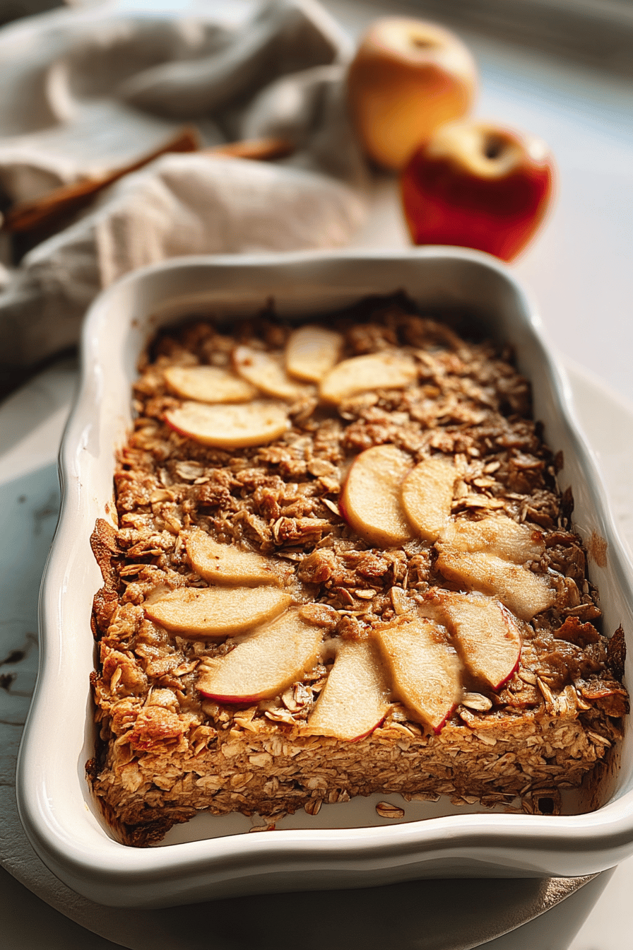 Healthy Apple Oatmeal Breakfast Bake With Cinnamon Flavor 7 Healthy Apple Oatmeal Breakfast Bake