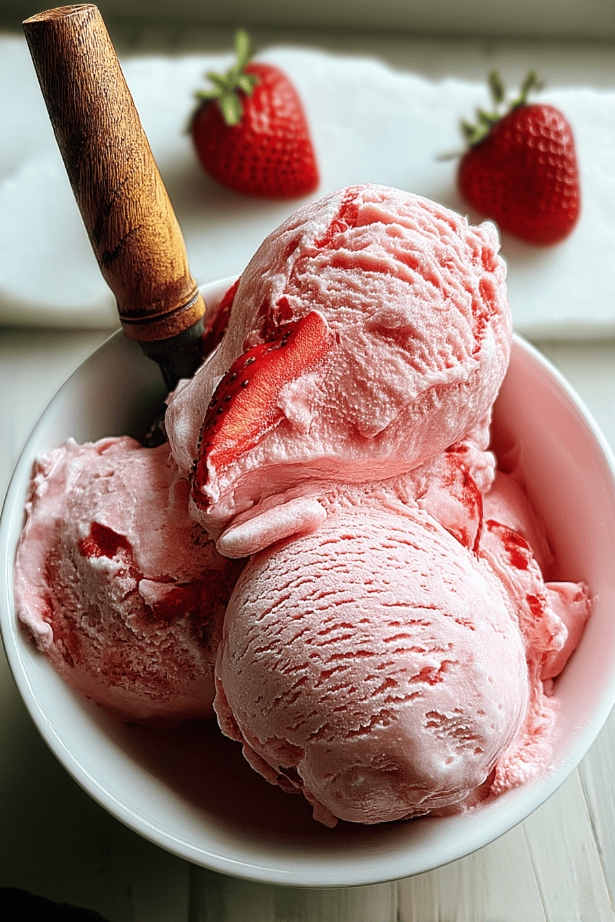 Homemade Strawberry Ice Cream