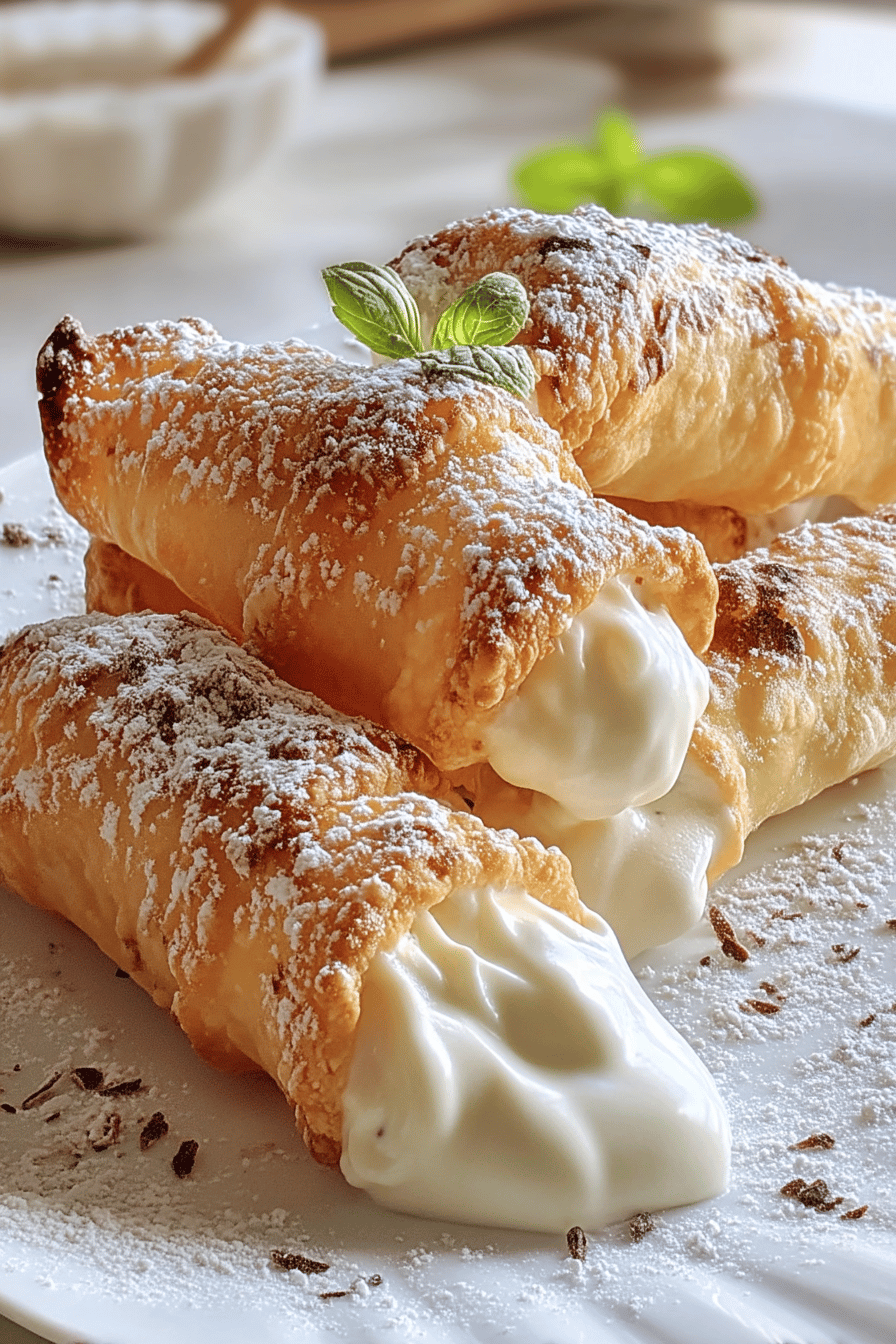 Italian Cream Stuffed Cannoncini