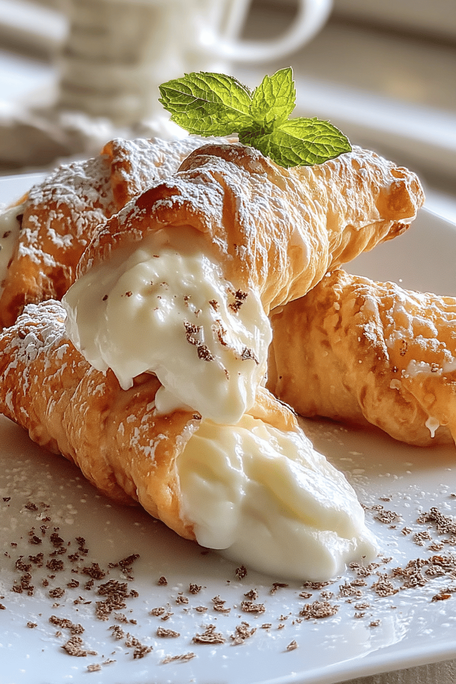 Italian Cream Stuffed Cannoncini
