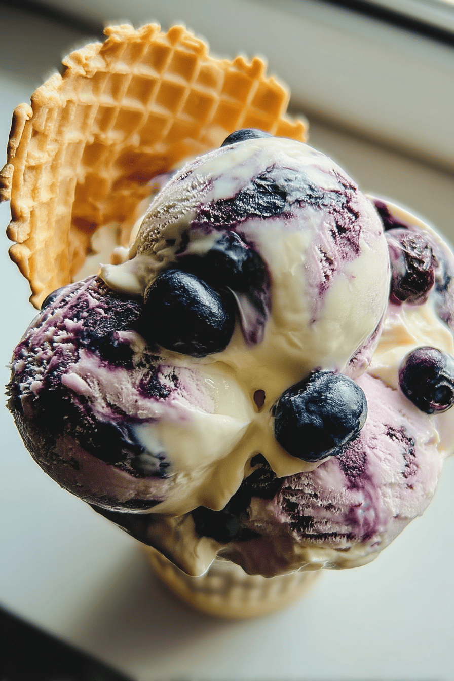 Lemon Blueberry Ice Cream