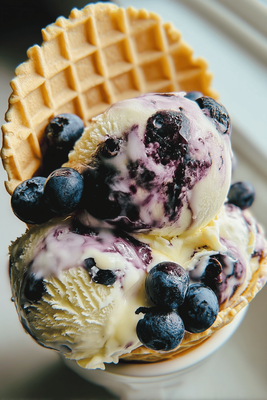 Lemon Blueberry Ice Cream